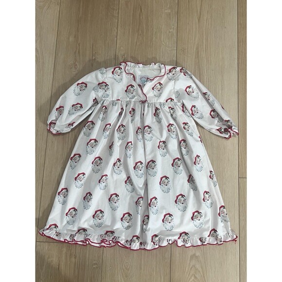 Southern Smocked Co. Other - Southern Smocked Co. Girls White Santa Christmas Long Sleeves Dress Size 3T